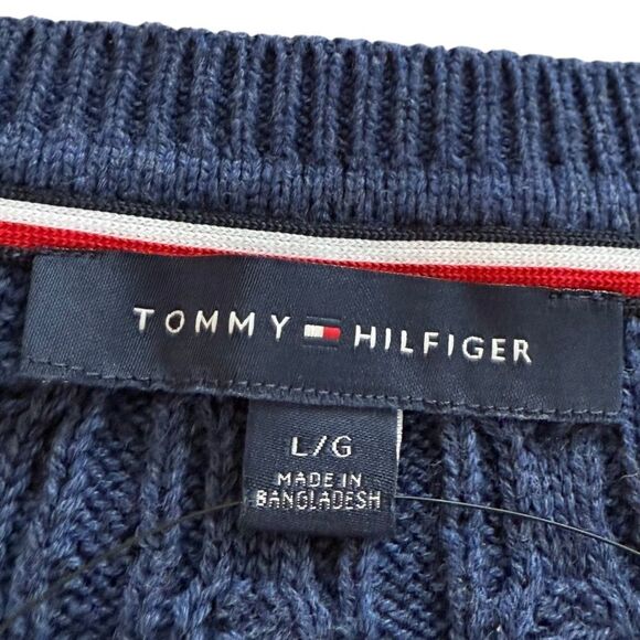 Tommy Hilfiger Navy Cable Knit Sweater NWT - Picture 5 of 8